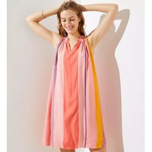 LOFT Multicolor Striped Dress